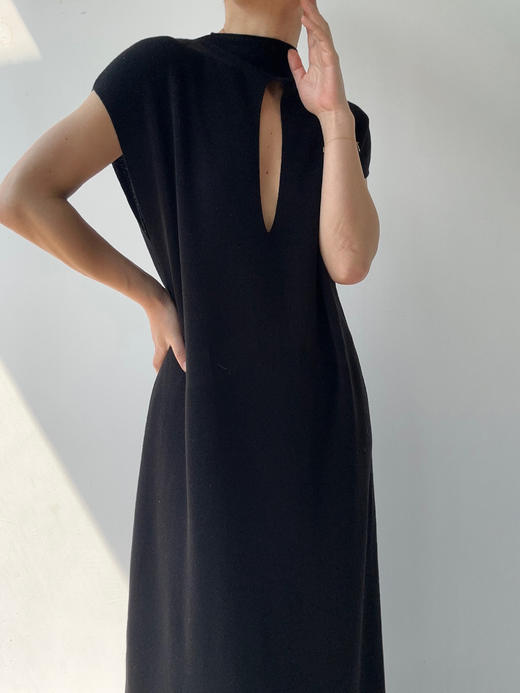 FE｜无袖金句小黑裙 真丝羊毛 正反两穿 [ 黑 / 白 ] 商品图0