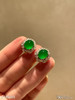 老坑玻璃种艳绿蛋面耳钉。95999【5180203】 商品缩略图0
