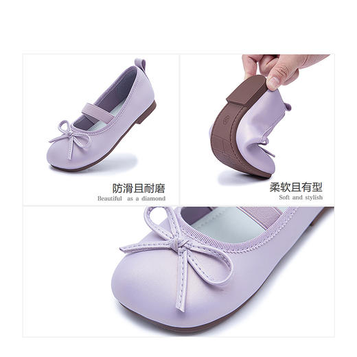 笛莎Deesha 女童童鞋2025夏新款浅口低帮皮鞋 商品图3