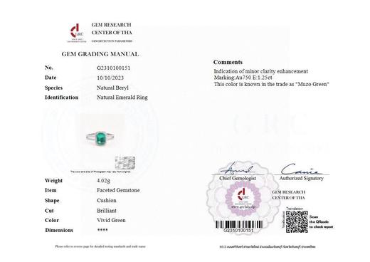 1.25ct刻面祖母绿戒指 商品图4