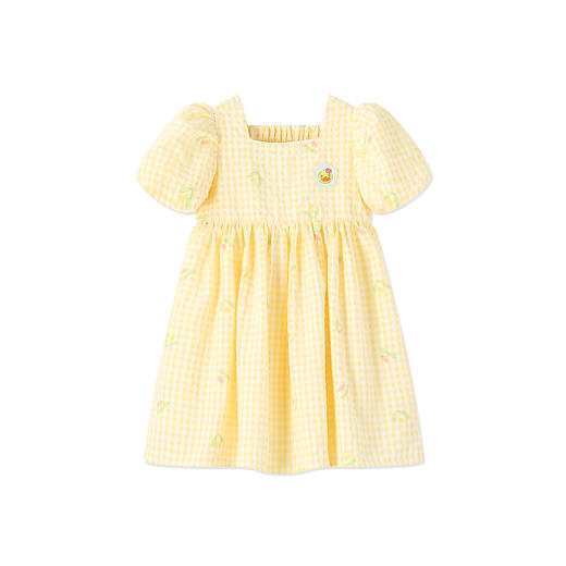 bduck小黄鸭童装夏季女童连衣裙儿童裙子泡泡袖公主裙夏季潮90-130 FF2680009 商品图3