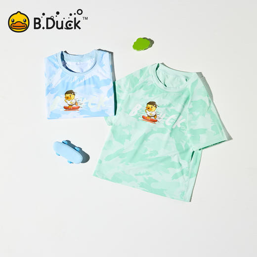 bduck小黄鸭童装夏季男童短袖T恤夏装防晒上衣中小童半袖体恤110-160 BF2601957 商品图1