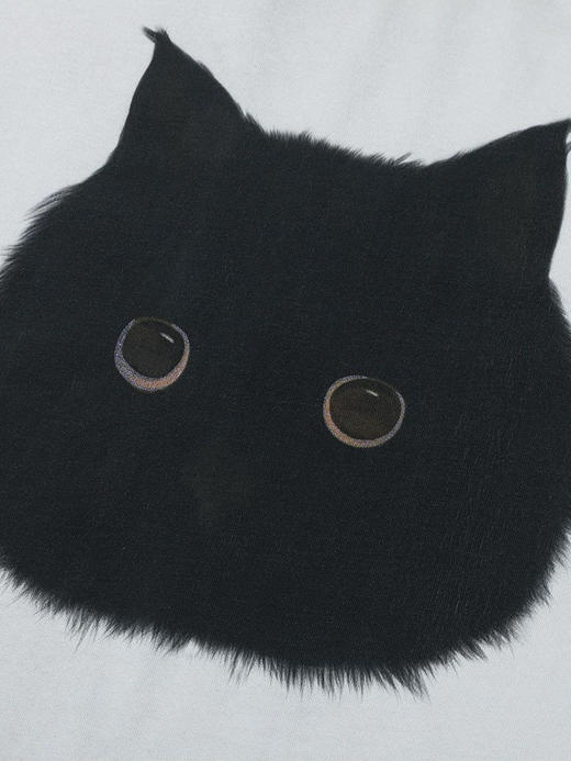 【3月21日 下午13:00 秒杀】原厂 乌丫猫头 巨可爱的猫猫头 假两件长袖T 商品图6