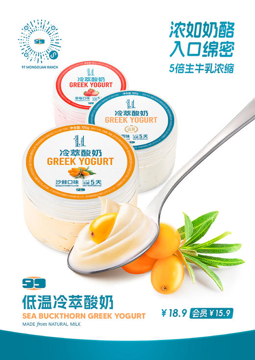 低温冷萃酸奶100g｜浓如奶酪 入口绵密｜3种口味 商品图0