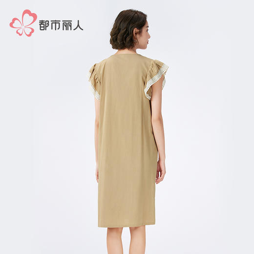 都市丽人生活家居女士梭织棉短袖裙薄梭织RC竹节短袖类LHH6D1 商品图3