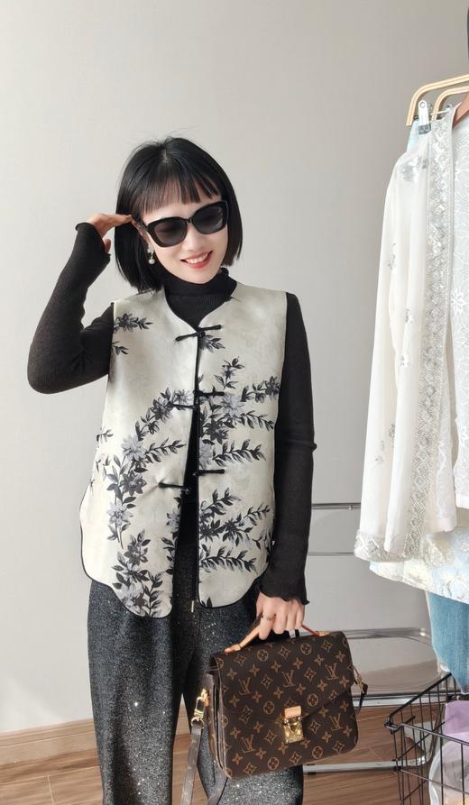 设计师款江南花瓣设计国风马甲 商品图2