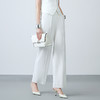 EITIE爱特爱夏季新款干练通勤高腰白色百搭显瘦长裤7805506 商品缩略图2