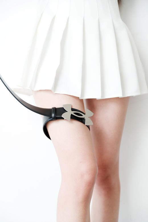 头层牛皮+钢头带扣。质感封神氛围感联名黑色复古牛皮腰带C032158 商品图10