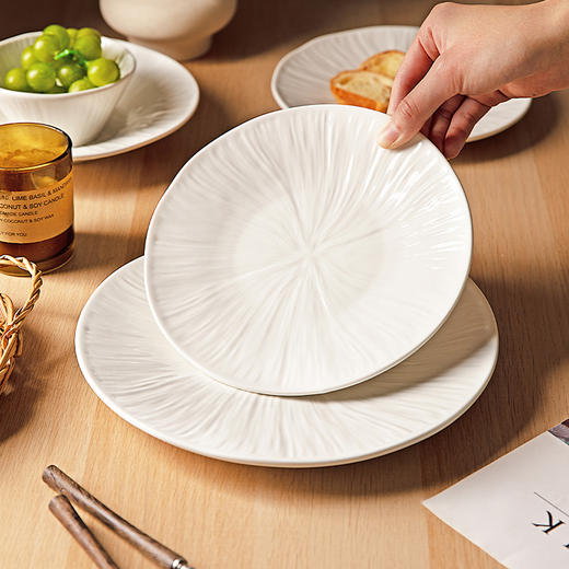 摩登主妇牛排餐盘白色盘子家用菜盘高级感餐具意面盘平盘深西餐盘 商品图1