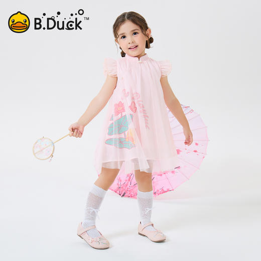 bduck小黄鸭童装夏季女童休闲连衣裙105-150 FF2680033 商品图1