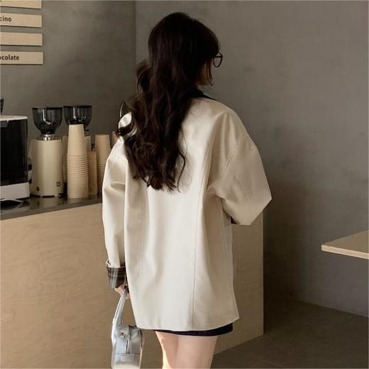 【撞色领风衣9218 】撞色复古高级新款 莱赛尔风衣外套 日常穿搭 百搭款 商品图2