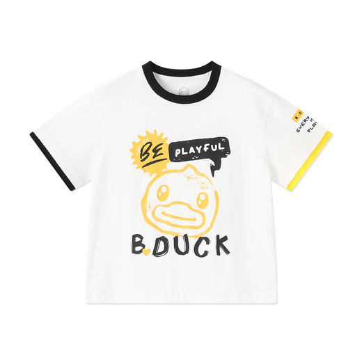 bduck小黄鸭童装夏季男童短袖T恤纯棉儿童夏装中小童半袖上衣105-150 BF2601006 商品图3