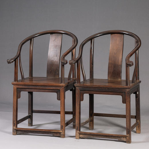 清中期  红木云纹扶手圈椅（一对） 商品图4