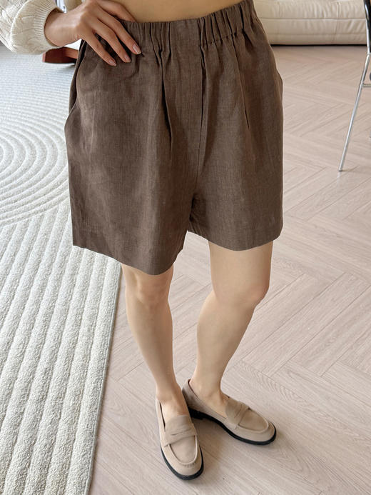法国进口亚麻 廓系立裁 衬衫短裤套装 商品图7
