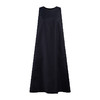 HeyDress法式亚麻背心连衣裙女夏季后背交叠设计高级气质黑色裙子 商品缩略图4