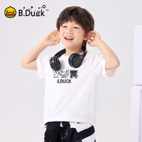bduck小黄鸭童装夏季男童短袖T恤夏季纯棉儿童半袖上衣卡通潮105-150 BF2601025