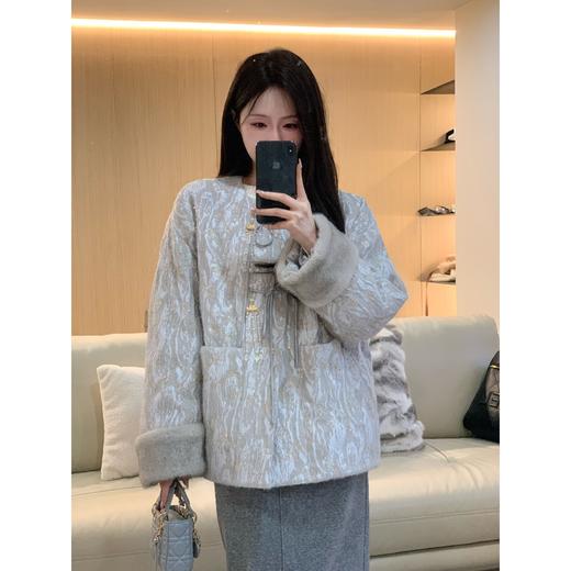 现货【柔珠小姐】精致时髦袖子毛毛羽绒服外套女 商品图0