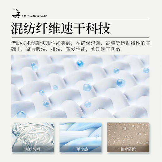 优极UG 云纱·防晒速干锥形跑步长裤 商品图4