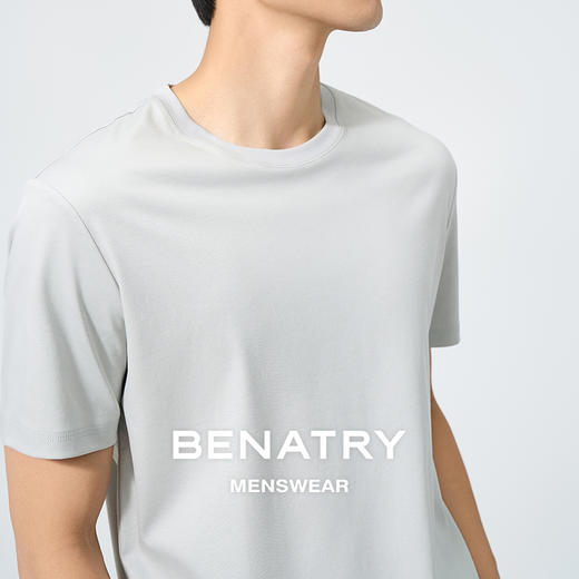 贝纳川纯色圆领短袖T恤ECT114010 商品图2