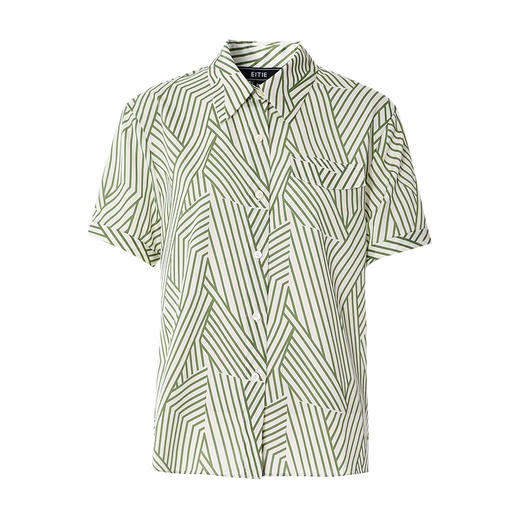 EITIE爱特爱夏季新款洋气职业干练显瘦印花衬衫上衣7809503 商品图5