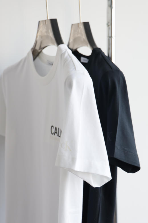 西K 两色 双排字母印花 圆领T恤 TX409 商品图4