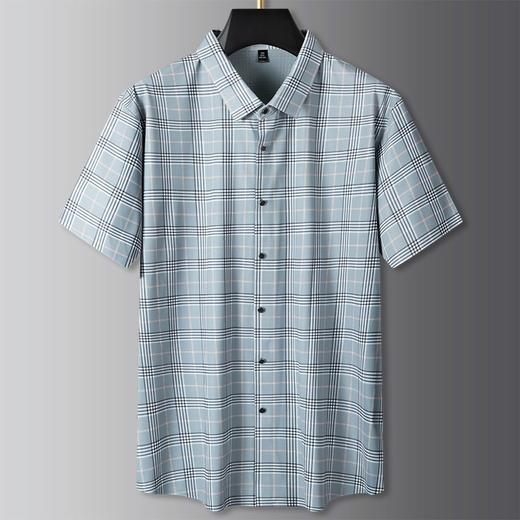 【弹力】【DPS】大依优型大码短袖衬衫加肥加大码弹力格子半袖衬衣男夏季新款肥佬宽松休闲速干上衣 商品图2