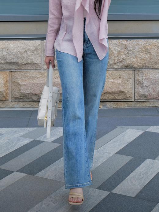 银丝直筒微喇牛仔裤FCF1JEN077 商品图4