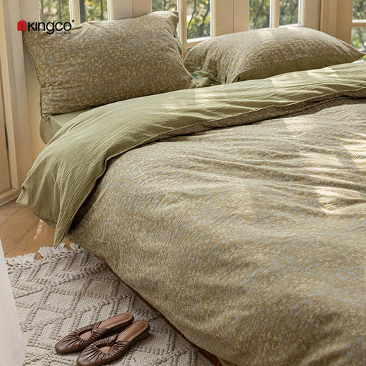 KINGCO纱布四件套---艾叶黄 商品图0