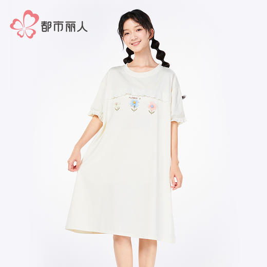 都市丽人会员精选女士棉质短袖裙薄40支TC拉架短袖类LHH6F3 商品图1