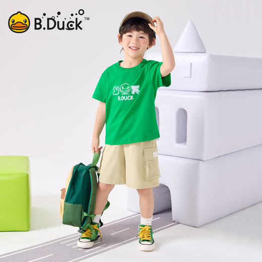 bduck小黄鸭童装夏季男童短袖T恤夏季纯棉儿童半袖上衣卡通潮105-150 BF2601025 商品图2