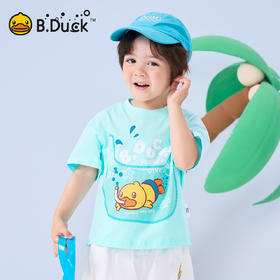 bduck小黄鸭童装夏季男童短袖T恤宝宝上衣夏季儿童纯棉衣服薄90-130 BF2601011