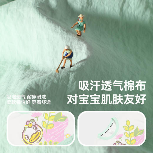 bduck小黄鸭童装夏季女童连衣裙儿童假两件裙子夏装短袖公主裙潮105-150 FF2680056 商品图2