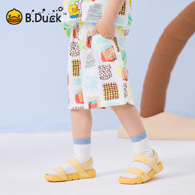 bduck小黄鸭童装夏季男童五分裤夏季儿童运动裤宝宝休闲短裤90-130 BF2652001