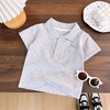 儿童纯色短袖polo衫男女童校服内搭娃娃领短袖宝宝夏季T恤90-170 商品缩略图5