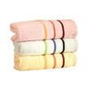 洁丽雅 成人强吸水彩色缎条纯棉毛巾3条装（颜色随机） 6443 商品缩略图0