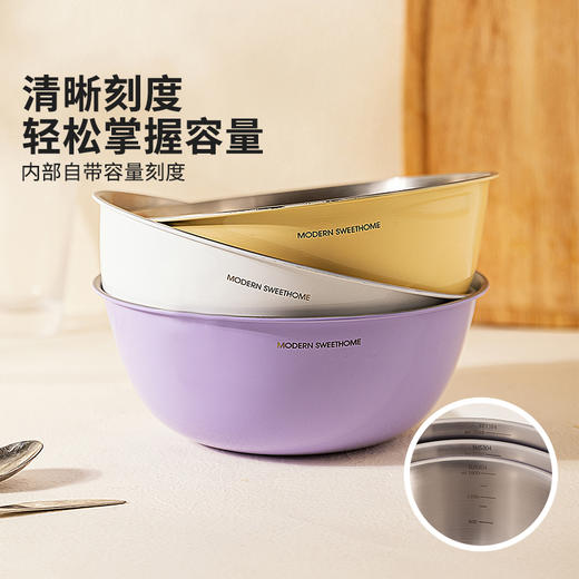 摩登主妇316L不锈钢洗菜盆沥水篮食品级和面揉面盆水果沙拉拌菜盆 商品图1