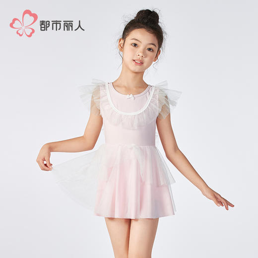 都市丽人滨海休闲女童连体泳衣薄半光涤泳布一体式泳衣JSH1A1 商品图1