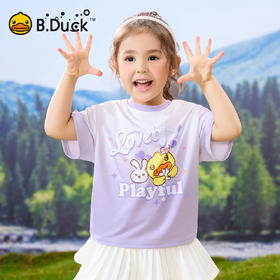 【冰感】bduck小黄鸭童装夏季女童T恤短袖凉感儿童夏装上衣105-150 FF2601003