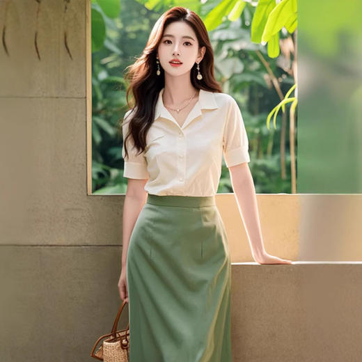 新款搭配一整套今年流行的漂亮名媛，高端盐系轻熟裙子两件套装LJX-125 商品图2