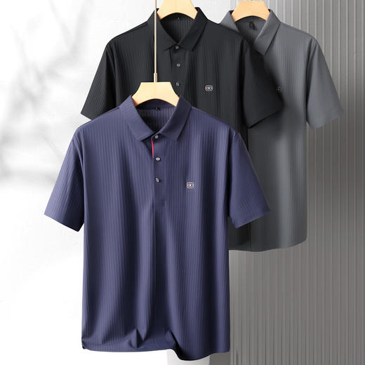 【无痕】【DK】大依优型大码短袖POLO衫加肥加大半袖体恤夏季款肥佬宽松商务休闲百搭上衣男士胖子 商品图0