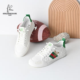 经典鲨2025年春季新品潮流拼色男士系带平底休闲鞋板鞋KG51-513011