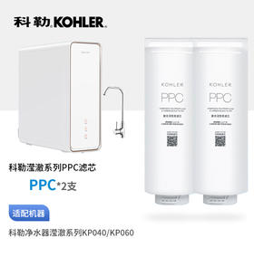 科勒（KOHLER）滢澈净水器原装常换第一节滤芯（PPC）两支组合高端款