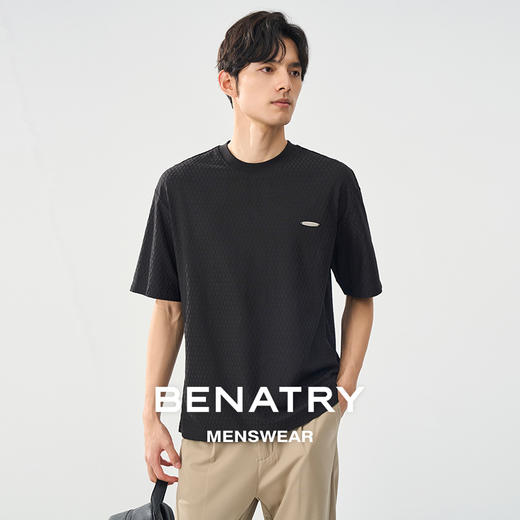 贝纳川肌理面料圆领T恤ECT214003 商品图3