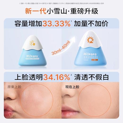 Hi！PaPa海龟爸爸-防晒宝宝专用隔离紫外线婴儿物理防晒乳婴童纯物理防晒乳SPF20 PA+ 40g 商品图2