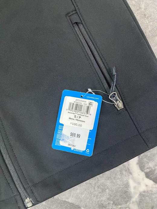 瑕疵Columbia/哥伦比亚 男士春秋款户外内加绒保暖防风拉链立领马甲 商品图2