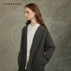 Famecoco范可儿原创文艺设计感无领设计文艺直筒宽松外套春款FAC6AB001 商品缩略图3