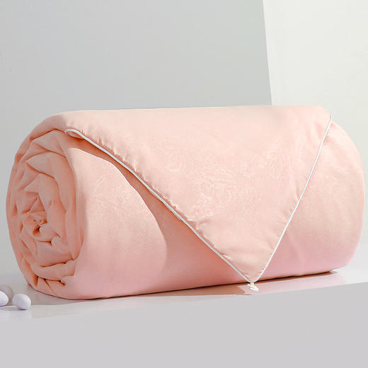 「农科5号双宫茧桑蚕丝 长丝棉」钱皇 花时白/花时粉 桑蚕丝被 冬被子母被 一床盖四季 商品图2