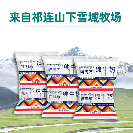 【尝鲜款】天境雪域纯牛奶 青海祁连天境牧场营养早餐奶 200ml*3袋 商品图0