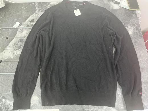 瑕疵Tommy Hilfiger/汤米 男士秋冬保暖羊毛混纺刺绣标圆领毛衣针织衫 商品图0