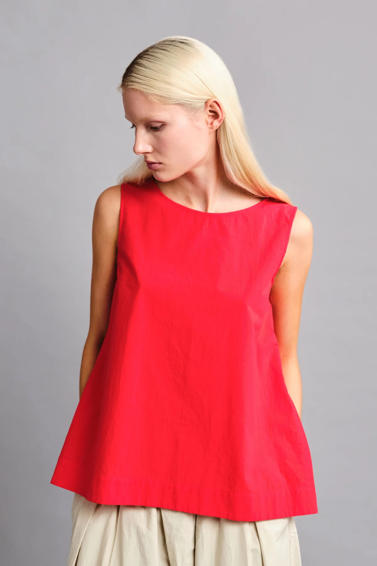 Toogood  果酱红格纹肌理棉制篮匠上衣